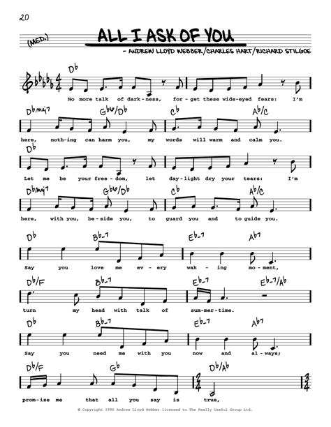 all i ask of you lyrics.